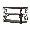 CoasterEssence 702449 Laney - Scrollwork Entryway Sofa Console Table - Deep Merlot