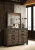 CoasterEveryday 222633M Woodmont - 8-Drawer Dresser With Mirror - Rustic Golden Brown