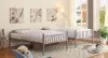 Furniture of America CM-BK1035SV Rainbow - Twin Over Twin Bunk Bed - Silver - Metal