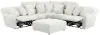Jackson Furniture Industries 633/66/68/67/628-01 Majesty - 3 Piece Deep Seating Power Reclining Sectional With 1 Castered Cocktail Ottoman - White