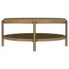Coaster Fine Furniture 706188 Arini - Round Coffee Table With Storage Shelf - Sand Wash