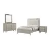 New Classic 00-B1248-34N New Classic 00-B1248-34N Lennox - 5/0 Queen 4 Piece Bedroom Set (Bed, Dresser, Mirror, Nightstand) - Gray / Silver