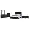 New Classic 00-B1891-36N New Classic 00-B1891-36N Ava - 5/0 Queen 6 Piece Bedroom Set (Bed, Dresser, Mirror, Chest, 2 Nightstands) - Black