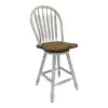 Liberty Furniture 186W-B100324 Liberty Furniture 186W-B100324 Carolina Crossing - Windsor Swivel Counter Chair - White / Antique Honey