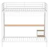 Coaster Fine Furniture 460209WHTB1 Campus - Full over Twin Posts, Front & Rear Guard Rails, Ladder, tube For Part Shelf, Box 1 of 2 - Matte White