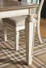 Ashley Furniture D743-45 Realyn - Rectangular Dining Room Extension Table - Chipped White