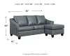 Ashley Furniture 4770518 Genoa - Sofa Chaise - Steel