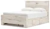 Ashley Furniture B2310B8 Ashley Furniture B2310B8 Lawroy - Queen Panel Bed With 2 Under Bed Storage Units - Light Natural