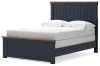 Ashley Furniture B414/21/26/87/84/86 Ashley Furniture B414/21/26/87/84/86 Landocken - 5 Pc. - Dresser, Mirror, Full Panel Bed - Brown / Blue