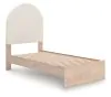 Ashley Furniture PCB1566B2 Arloster - Twin Upholstered Panel Bed - Tan / White