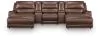Ashley Furniture PCU62607S41 Ashley Furniture PCU62607S41 DeepWakes - 5-Piece Power Reclining Sectional With Double Chaise, Power Armless Recliner And 2 Storage Consoles - Canyon