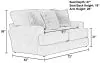 Jackson Furniture Industries 409802-1724/06-2267/06 Lamar - Loveseat - Cream