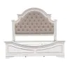 Liberty Furniture 244-BR-QUB Liberty Furniture 244-BR-QUB Magnolia Manor - Queen Upholstered Bed With Upholstered Footboard - Antique White