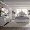Liberty Furniture 244-BR-CKUBDMC Liberty Furniture 244-BR-CKUBDMC Magnolia Manor - 4 Piece Bedroom Set (California King Upholstered Bed, Dresser & Mirror, Chest) - White