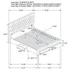 CoasterEssence 305877KE Soledad - Upholstered Eastern King Storage Panel Bed - Gray