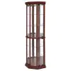 CoasterEssence 3393 Appledale - 6-Shelf Corner Curio Display Cabinet - Medium Brown