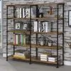 CoasterEveryday 801543 Analiese - 4-Shelf Double Bookshelf - Rustic Nutmeg