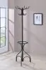 CoasterEveryday 900821 Kiefer - 12 Hook Freestanding Metal Coat Rack Hat Hanger - Black