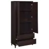 CoasterEveryday 950724 Wadeline - 2 Door Tall Accent Storage Cabinet - Rustic Tobacco