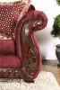 Furniture of America SM6110-LV Tabitha - Loveseat - Wine / Gold