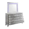 New Classic 00-9698S-DM New Classic 00-9698S-DM Valentino - 2 Piece Dresser & Mirror - Silver