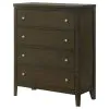 Coaster Fine Furniture 224425 Wilkes - 4-Drawer Chest Of Drawers - Dark Cocoa