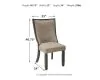 Ashley Furniture D736-02 Tyler Creek - Dining UPH Side Chair (Set of 2) - Framed Back - Black / Grayish Brown