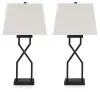 Ashley Furniture L204514 Brookthrone - Metal Table Lamp (Set of 2) - Black