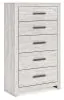 Ashley Furniture B3788-46 Cayboni - Five Drawer Chest - Whitewash