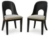 Ashley Furniture D821-01 Rowanbeck - Dining Upholstered Side Chair (Set of 2) - Gray / Black
