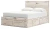 Ashley Furniture B2310B9 Ashley Furniture B2310B9 Lawroy - Queen Panel Bed With Storage Footboard And 2 Under Bed Storage Units - Light Natural
