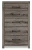 Ashley Furniture PCB2405-46 Graystorm - Five Drawer Chest - Brown Gray