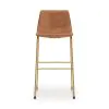 Ashley Furniture PCD373-230 Ashley Furniture PCD373-230 Ciabori - Tall Upholstered Barstool (Set of 2) - Brown / Gold