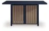 Ashley Furniture PCP587-665 East Beach - Rectangular Bar Table With Fire Pit - Blue
