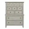 Liberty Furniture 824-BR-CPBDMC Liberty Furniture 824-BR-CPBDMC Heartland - 4 Piece Bedroom Set (California King Panel Bed, Dresser & Mirror, Chest) - Antique White / Tobacco Tops