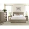 Riverside Furniture 73480-73483-73479 Cascade - King Upholstered Storage Bed - Dovetail