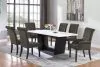 CoasterElevations 115511-S7BV Sherry - 7 Piece Rectangular Marble Top Dining Table Set - Brown
