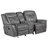 CoasterEveryday 650355 Conrad - Upholstered Padded Arm Glider Loveseat - Gray