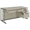 CoasterEssence 805881 Loomis - 4-Drawer Computer Desk - Whitewashed Gray