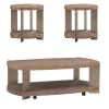 Liberty Furniture 754-OT-O3PCS Harlow - Opt 3 Piece Set (1 Cocktail 2 End Tables) - Sandstone & Satin Nickel