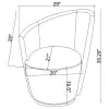 Coaster Fine Furniture 907528 Nueva - Upholstered Swivel Chair Curved Backrest - Blush
