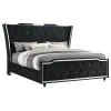Coaster Fine Furniture 223161KE Lorient - Eastern King LED Upholstered Bed - Black