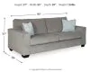 Ashley Furniture 8721438 Ashley Furniture 8721438 Altari - Sofa - Alloy