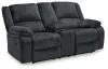 Ashley Furniture 7650494 Draycoll - DBL Rec Loveseat w/Console - Dark Gray