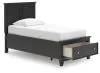 Ashley Furniture B687B21 Ashley Furniture B687B21 Lanolee - Twin Panel Storage Bed - Black