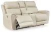 Ashley Furniture U1320096 Dahlmoore - Dbl Power Reclining Loveseat With Console - Almond