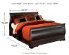 Ashley Furniture B128/31/36/46/77/74/98 Huey Vineyard - 6 Pc. - Dresser, Mirror, Chest, Queen Sleigh Bed - Black