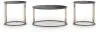 Ashley Furniture T219-13 Hannerly - Occasional Table Set (Set of 3) - Black / Gold Finish