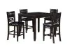 New Classic D1701-542-EBY New Classic D1701-542-EBY Gia - 5 Piece Square Counter Dining Set (Table & 4 Chairs) - Black