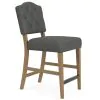Riverside Furniture 92637 Riverside Furniture 92637 Mix-N-Match Chairs - Button Tufted Upholstered Stool (Set of 2) - Dark Gray